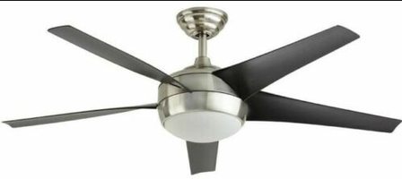 Hampton Bay Windward IV 52 in. Indoor Brushed Nickel Ceiling Fan