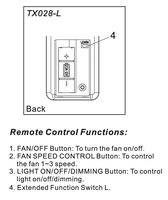 Hampton Bay TX028-L Ceiling Fan Remote Control