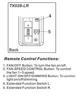 Hampton Bay TX028LR Ceiling Fan Remote Control