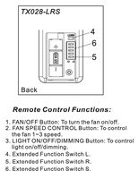 Hampton Bay TX028-LRS Ceiling Fan Remote Control