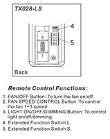 Hampton Bay TX028-LS Ceiling Fan Remote Control