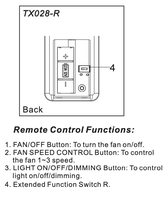 Hampton Bay TX028-R Ceiling Fan Remote Control