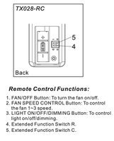 Hampton Bay TX028-RC Ceiling Fan Remote Control