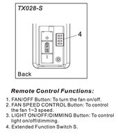 Hampton Bay TX028-S Ceiling Fan Remote Control