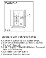 Hampton Bay TX028C-C Ceiling Fan Remote Control