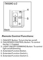 Hampton Bay TX028C-LC Ceiling Fan Remote Control