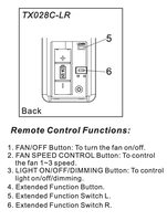 Hampton Bay TX028C-LR Ceiling Fan Remote Control