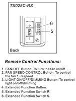 Hampton Bay TX028C-RS Ceiling Fan Remote Control