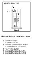 Hampton Bay TX047-LR Ceiling Fan Remote Control