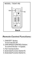 Hampton Bay TX047-RS Ceiling Fan Remote Control