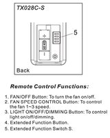 Hampton Bay TX028C-S Ceiling Fan Remote Control