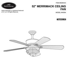 Harbor Breeze 40094 52in MERRIMACK Ceiling Fan