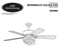 Harbor Breeze 40942 52 in MERRIMACK Ceiling Fan