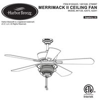 Harbor Breeze 42073 Merrimack II 52in Bronze Ceiling Fan