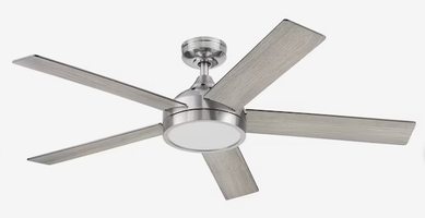 Harbor Breeze 42311 Camden 52in Brushed Nickel Indoor Ceiling Fan
