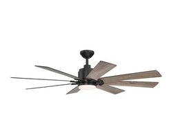 Harbor Breeze TAL60MBK8LR Talamore 60in Matte Black Ceiling Fan