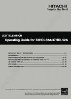 HITACHI 37HDL52AOM Operating Manuals