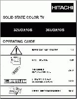 HITACHI 32UDX10S/36UDX10SOM Operating Manuals