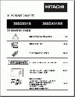 HITACHI 36SDX01S/36SDX01SROM Operating Manuals