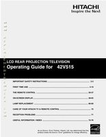 Hitachi 42V515 TV Operating Manual