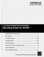 Hitachi 42V525 TV Operating Manual