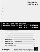 Hitachi 2V710 42V710 42V715 TV Operating Manual