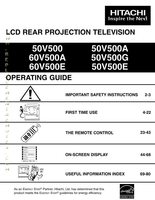 Hitachi 50V500 50V500E 50V500G TV Operating Manual