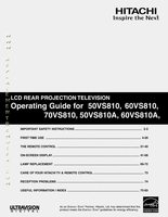 Hitachi 50VS810 50VS810A 60VS810 TV Operating Manual