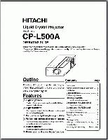 Hitachi CPL500A Projector Operating Manual