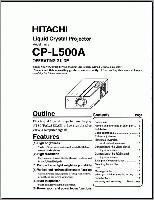 HITACHI CPL500AOM Projector Operating Manuals HITACHI CPL500AOM Projector Operating Manuals