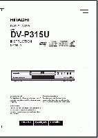 Hitachi DVP315U DVD Player Operating Manual