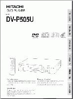 HITACHI DVP505UOM Operating Manuals