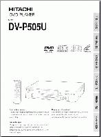 HITACHI DVP505UOM DVD Player Operating Manuals HITACHI DVP505UOM DVD Player Operating Manuals