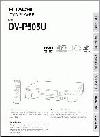 Hitachi DVP505U DVD Player Operating Manual