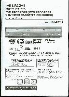 HITACHI DVRF7UOM DVD/VCR Combo Player Operating Manuals HITACHI DVRF7UOM DVD/VCR Combo Player Operating Manuals