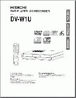Hitachi DVW1U DVD Player Operating Manual