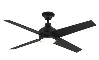 Home Decorators Collection Mercer 52 in Integrated LED Indoor Matte Black Ceiling Fan