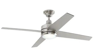 Home Decorators Collection Mercer 52 in LED Brushed Nickel Ceiling Fan