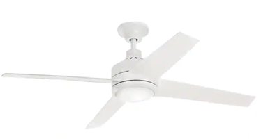 Home Decorators Collection Mercer 52 in Integrated LED Indoor White Ceiling Fan