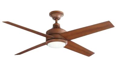 Home Decorators Collection Mercer 52 in LED Indoor Distressed Koa Ceiling Fan
