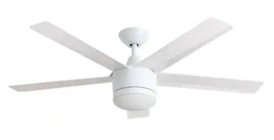 Home Decorators Collection Merwry 52 INCH LED Indoor White Ceiling Fan