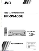 JVC HRS5100U HRS5400U VCR Operating Manual
