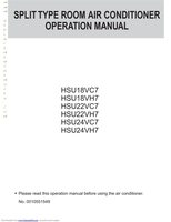 Haier HSU24VH7G Operating Manual