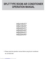 Haier HSU24VH7G Operating Manual