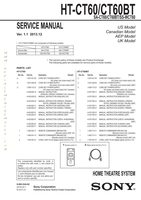 Sony SSWCT60 Audio System Operating Manual