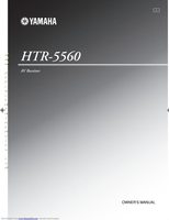 Yamaha HTR5560OM Audio/Video Receiver Operating Manual