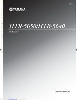 Yamaha HTR5640 HTR5640B HTR5640RDS Audio/Video Receiver Operating Manual