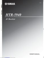 Yamaha HTR5940 Audio/Video Receiver Operating Manual