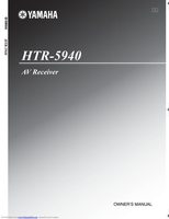 Yamaha HTR5940 Audio/Video Receiver Operating Manual