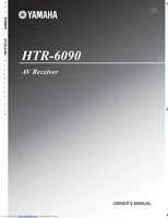 Yamaha HTR6090 Audio/Video Receiver Operating Manual